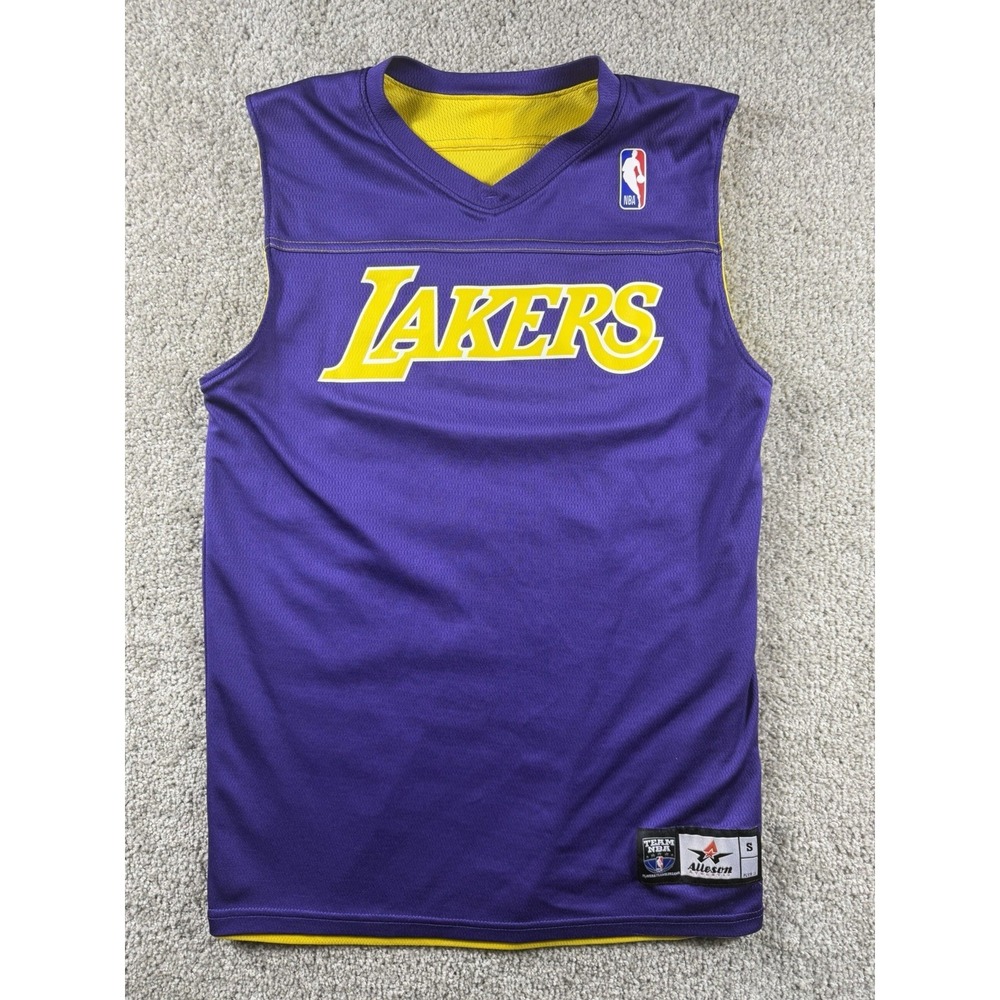 Jersey NBA Lakers S Púrpura Reversible Alleson Athletic Malla Transpirable